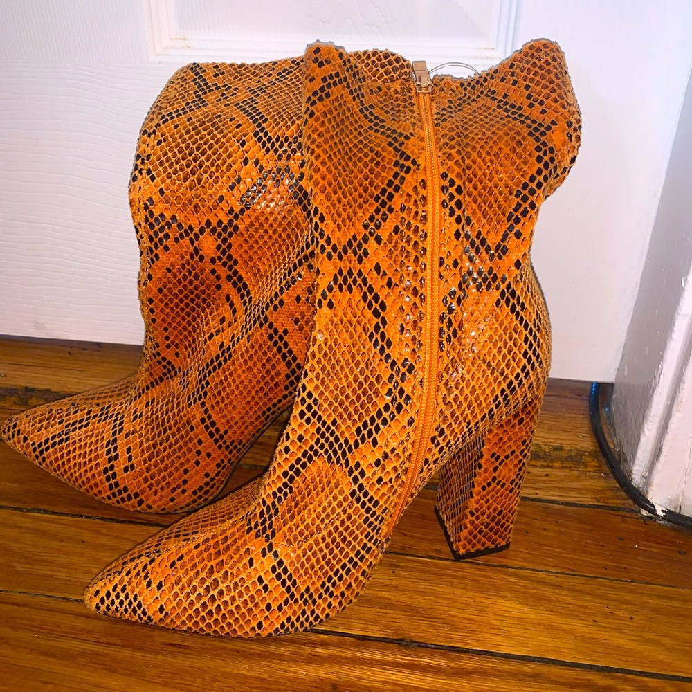 Snakeskin Booties